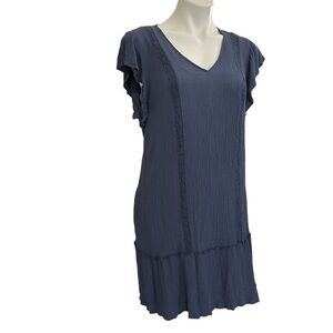 FRYE drop waist blue dress